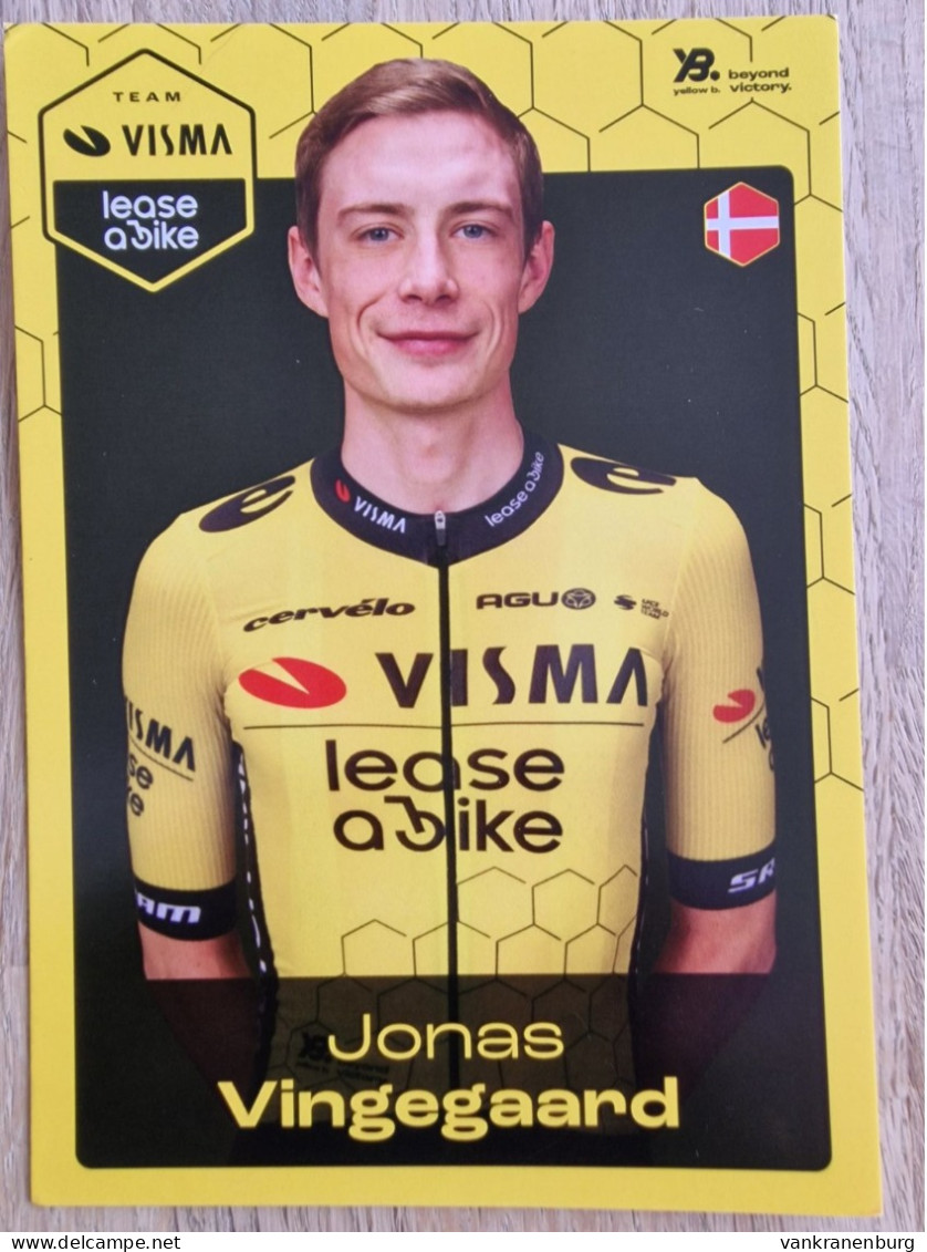 Card Jonas Vingegaard - Team Visma-Lease A Bike - 2024 - Cycling - Cyclisme - Ciclismo - Wielrennen - Cycling