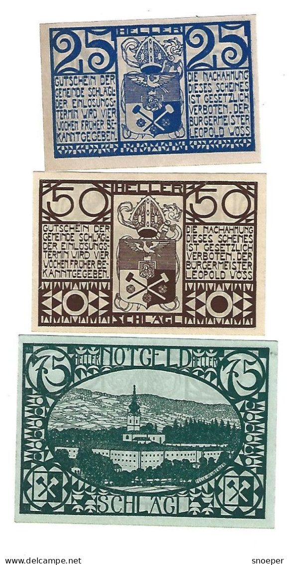 **Austria Notgeld  Schlagl Serie Compleet 960a - Oostenrijk