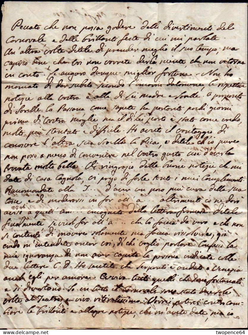 B9 - LETTERA  PREFILATELICA DA GENOVA A MILANO 1800 - ...-1850 Préphilatélie