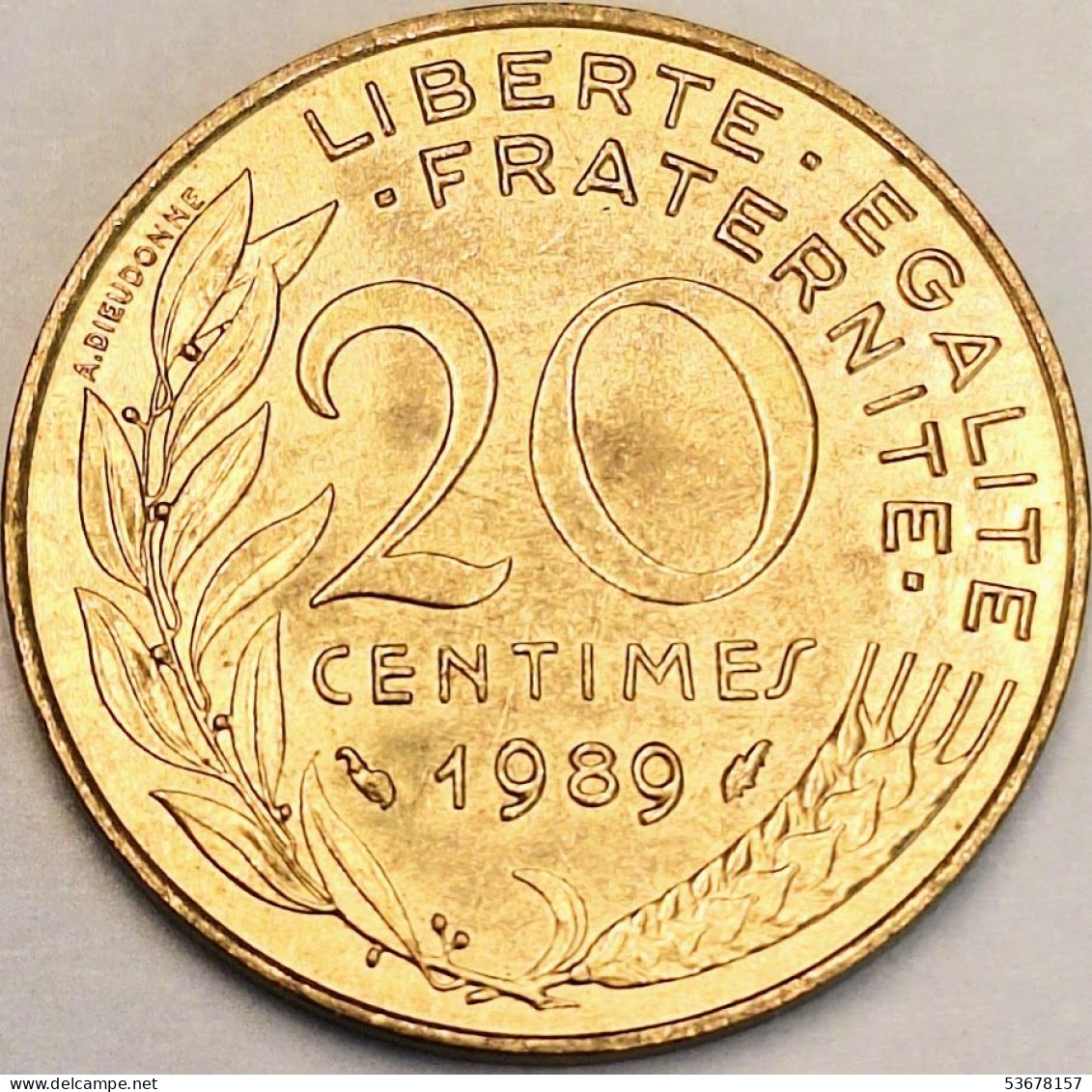 France - 20 Centimes 1989, KM# 930 (#4275) - 20 Centimes