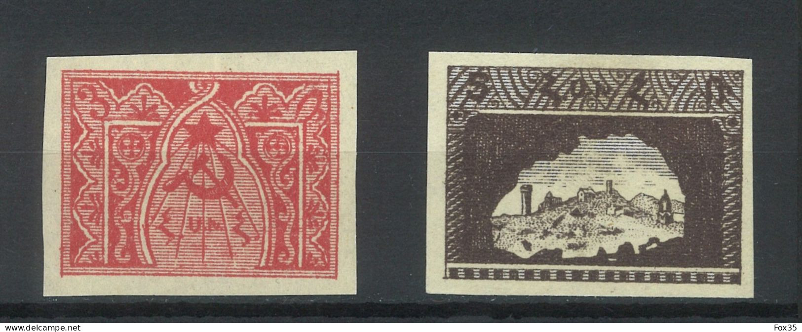 Armenia 1919-1923, 1921 First Constantinople Pictorials Issue Set, Imperforated, Sold As Genuine, CV 57€ - Armenië