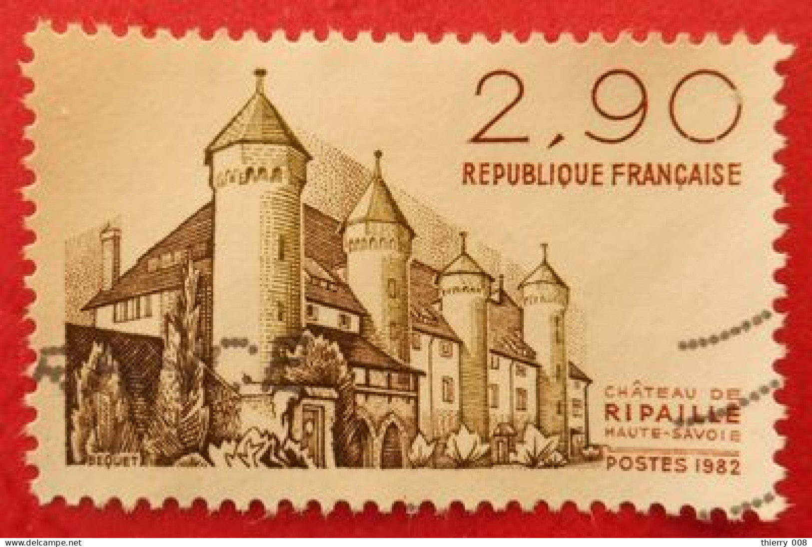 2232 France 1982 Oblitéré Château De Ripaille Haute Savoie - Usados