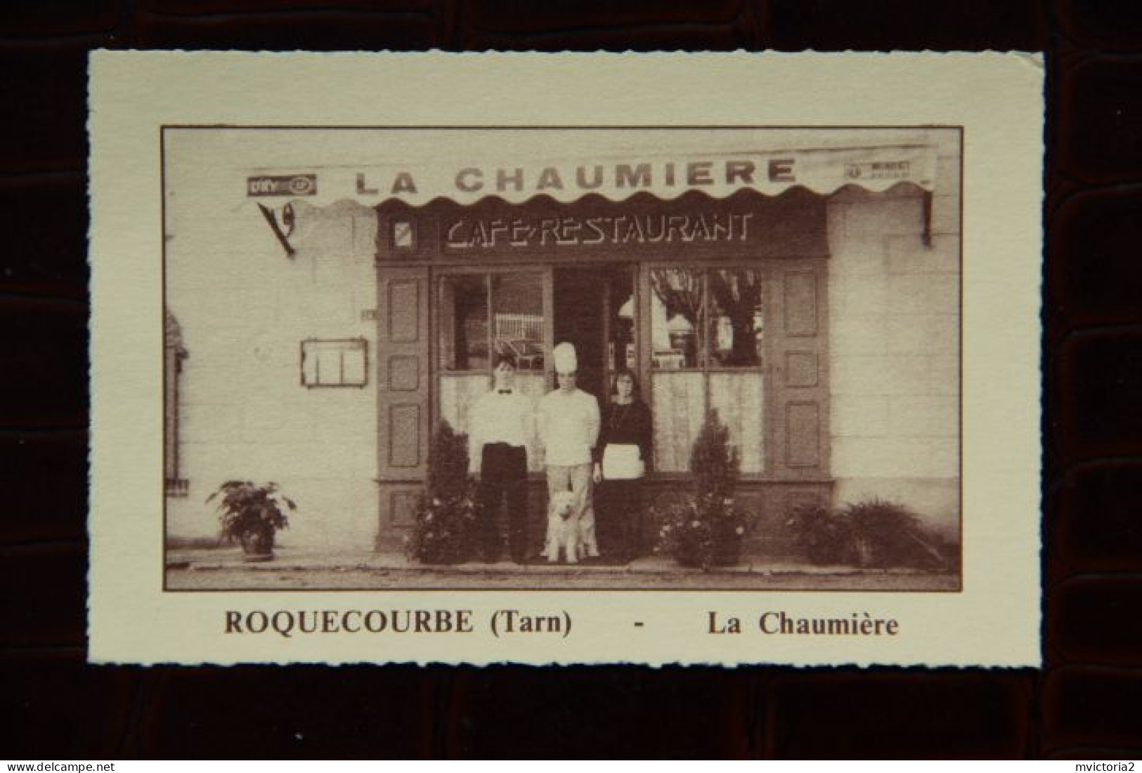 Carte De Visite : ROQUECOURBE ( 81 ) , " Restaurant LA CHAUMIERE ". - Cartes De Visite