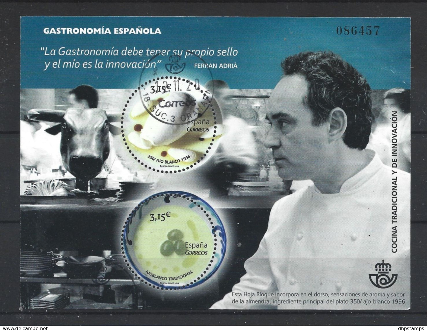 Spain 2014 Gastronomy Y.T. F 4586  (0) - Blocs & Feuillets
