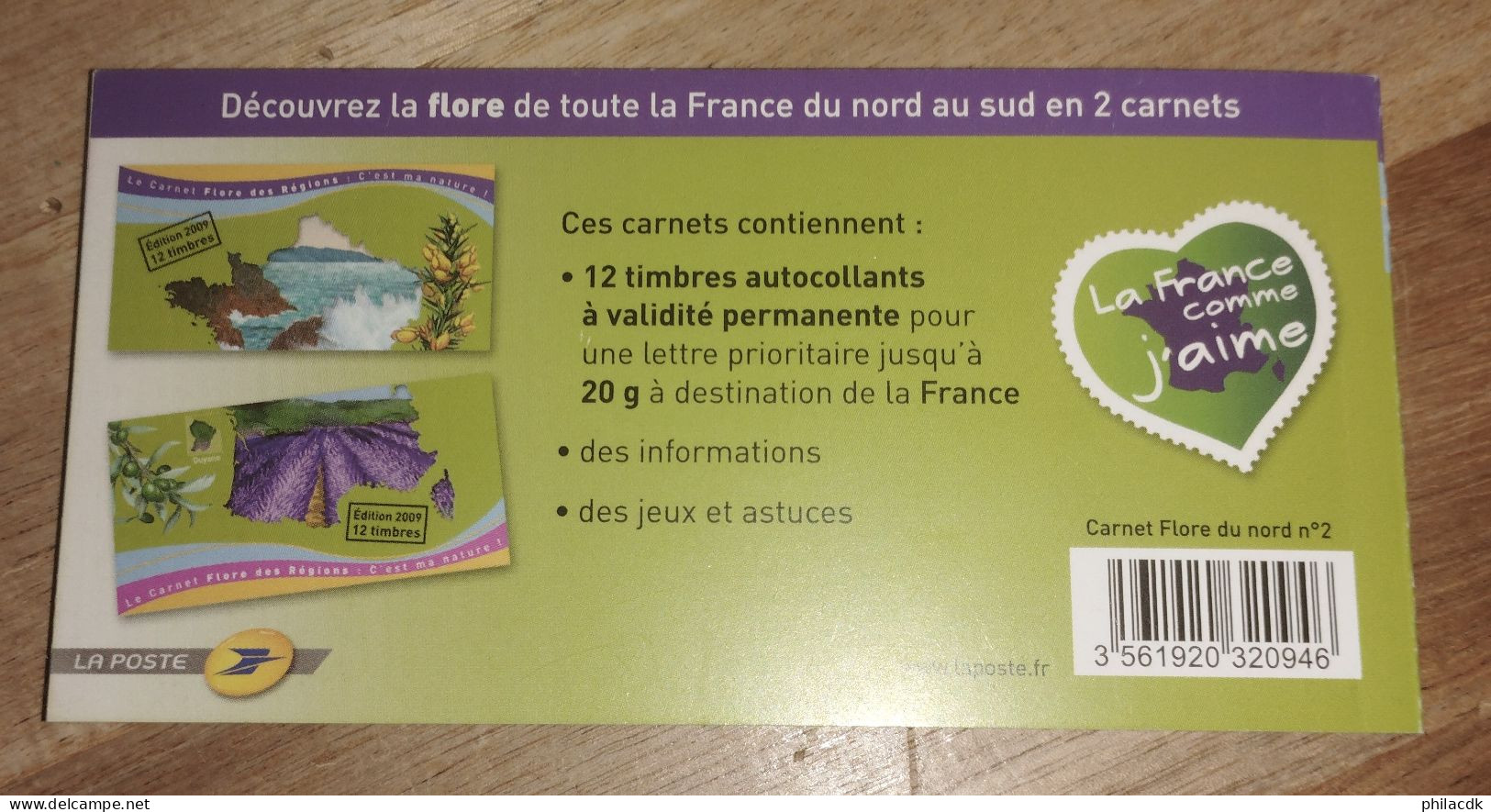 FRANCE - CARNET DE 12 TIMBRES A VALIDITE PERMANENTE (TVP) N° 291 NEUF** SANS CHARNIERE A MOINS 50% FACIALE LETTRE VERTE - Booklets