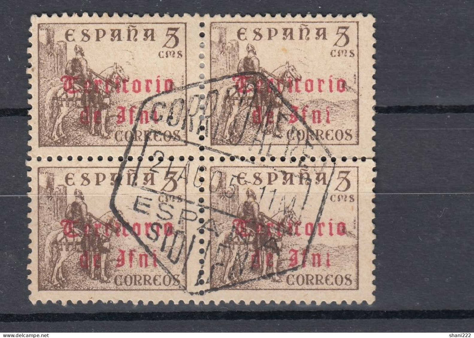 Ifni - 1948 - Views - 5c Block Of 4, (e-777) - Ifni