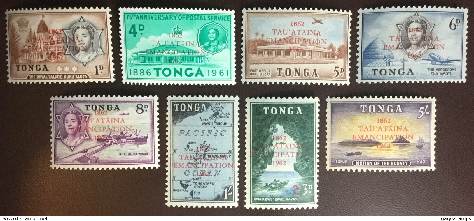 Tonga 1962 Emancipation Overprint Set MNH - Tonga (...-1970)