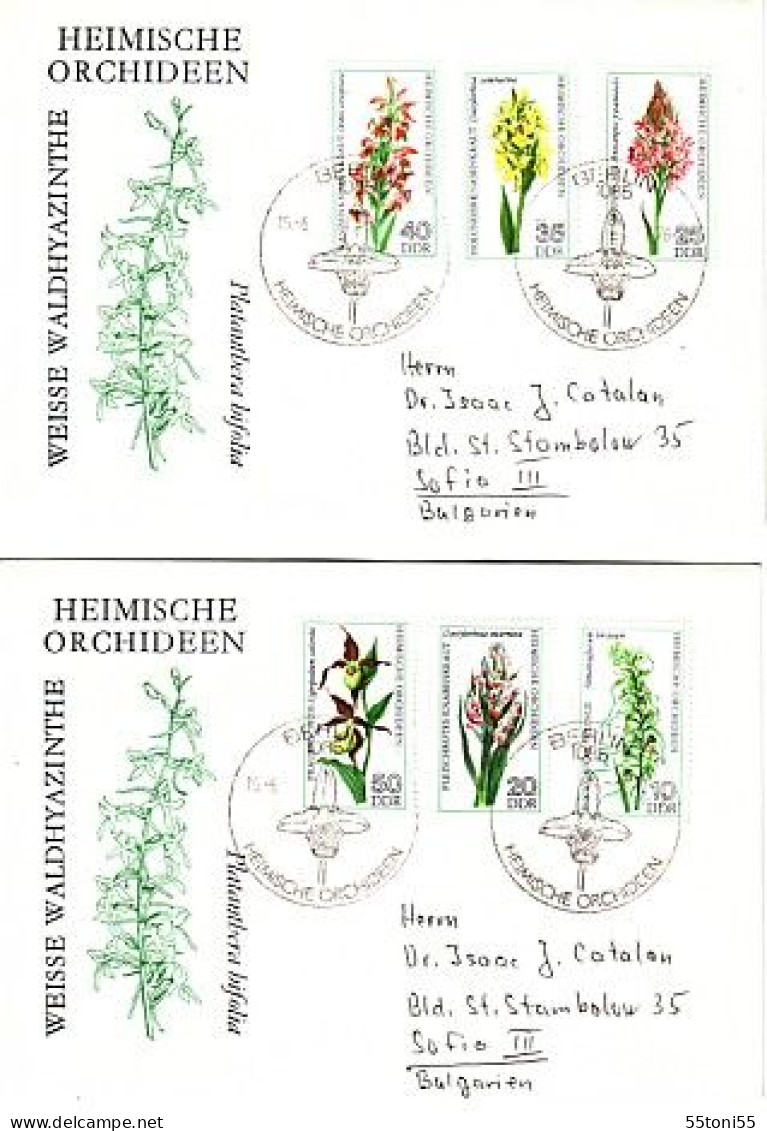 1974 Flora - Flowers Orchids Mi-2135/40 3 FDC  DDR/Germany - 1950-1970