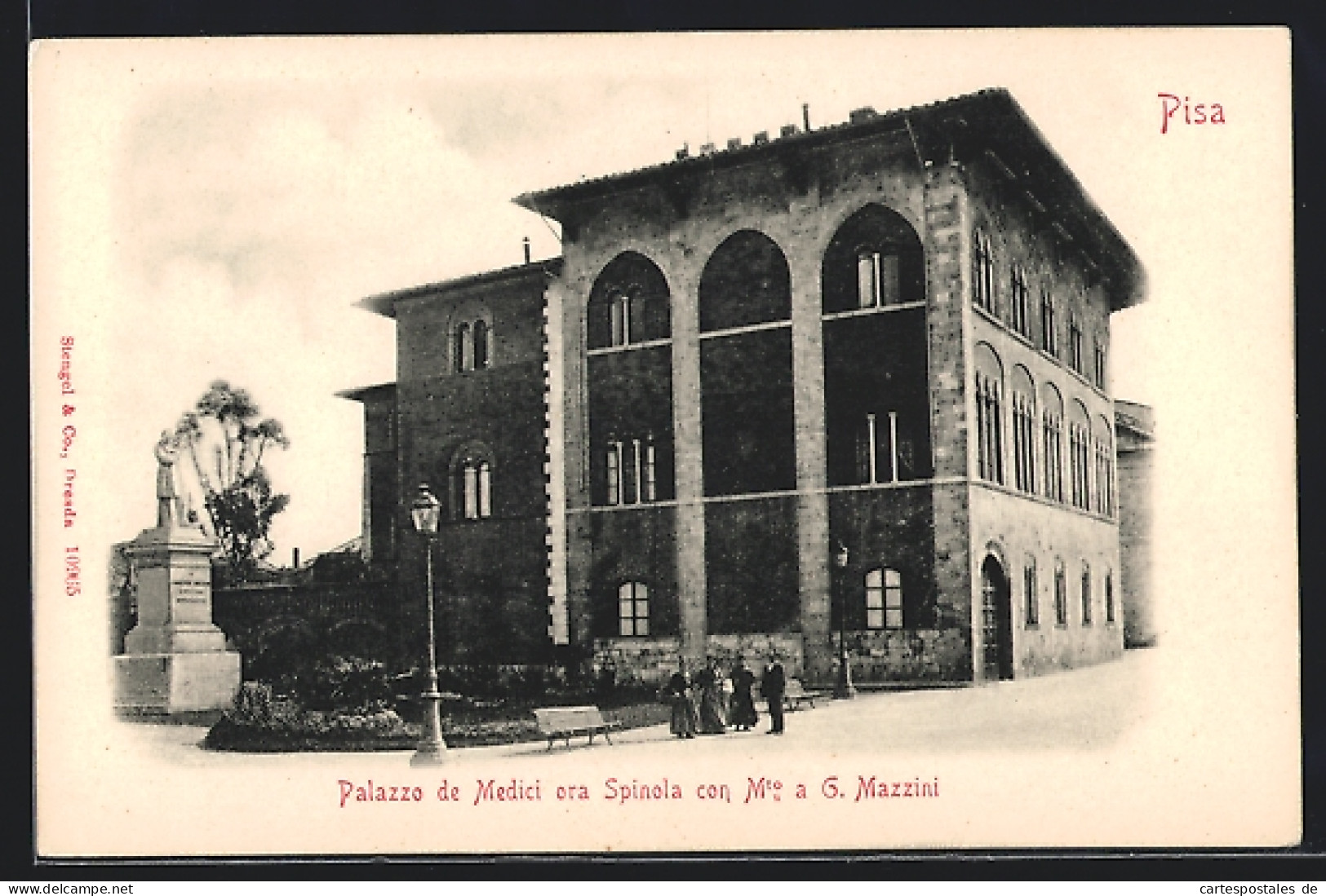 Cartolina Pisa, Palazzo De Medici Ora Spinola Cn Mto. G. Mazzini  - Pisa