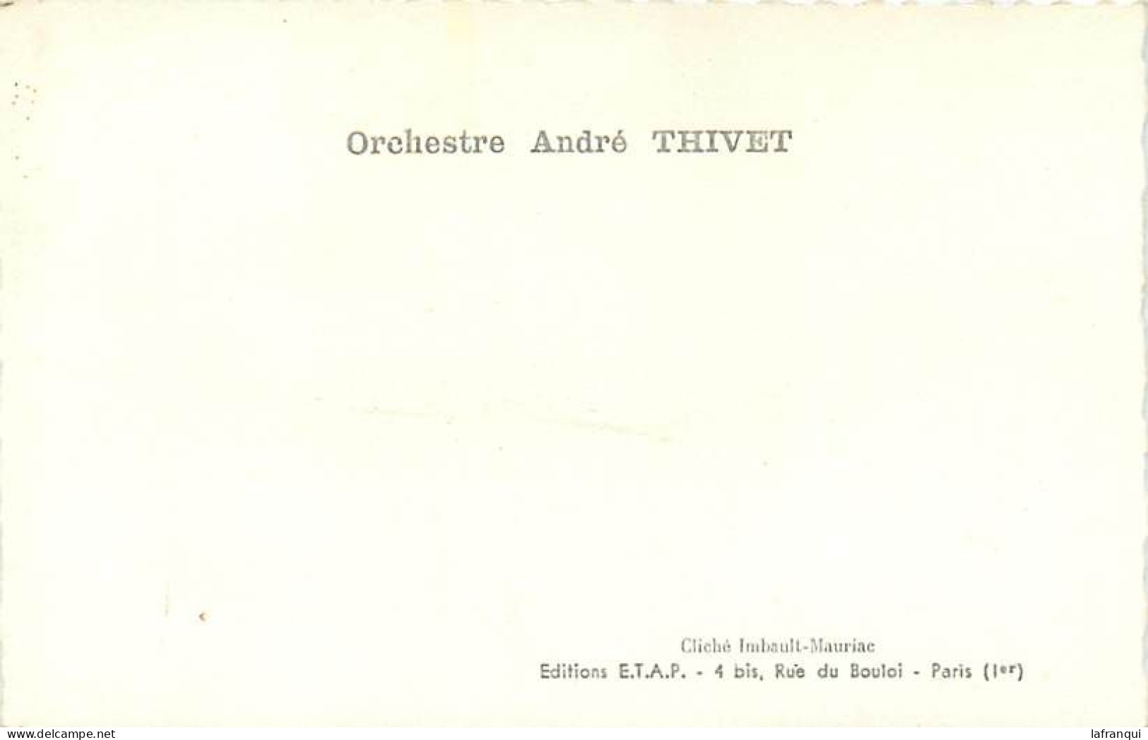 Themes Div-ref VV556-tour De France 1953-orchestre André Thivet -cliché Imbault - Mauriac - ( Livraison Offerte )- - Music And Musicians