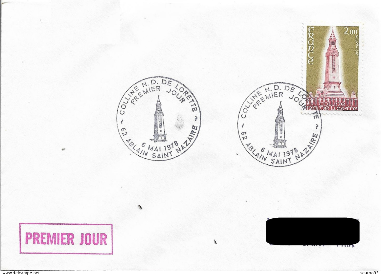 FRANCE. FDC. NOTRE DAME DE LORETTE. ABLAIN SAINT NAZAIRE. 1978 - 1960-1969