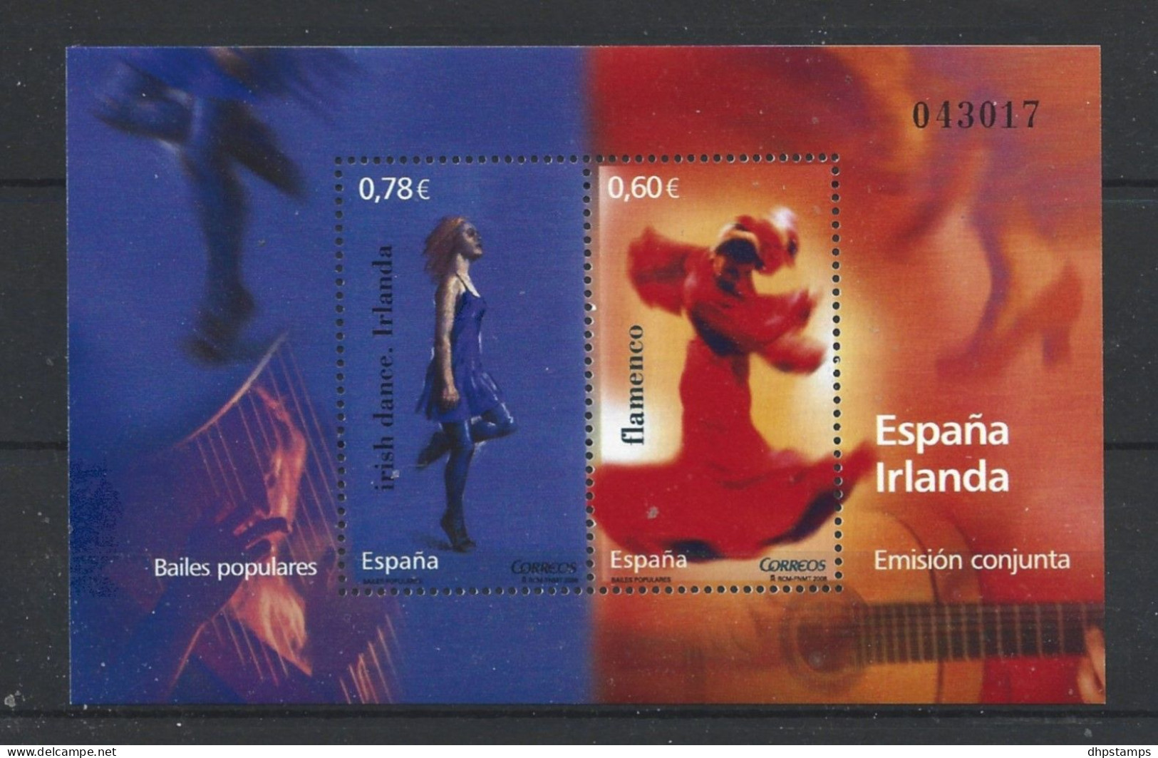 Spain 2008 Joint Issue With Ireland Y.T. BF 171  ** - Blocs & Hojas