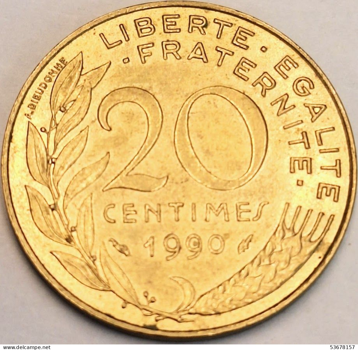 France - 20 Centimes 1990, KM# 930 (#4276) - 20 Centimes