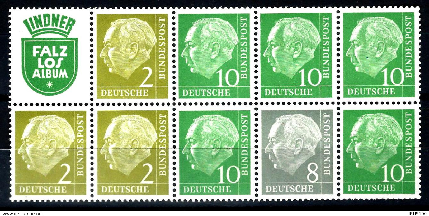 Bund BRD Heuss Heftchenblatt 7 (1954)  - Unused Stamps