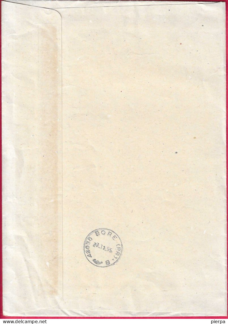 ANNULLO CS " PARMA  DIREZIONE PROVINCIALE -P *25.11.95* SU BUSTA FORMATO A4(MOD 94) PER BORE - 1991-00: Poststempel