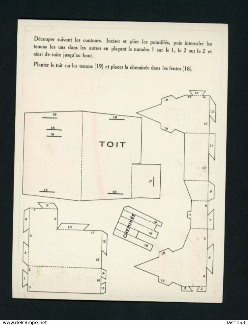 CHROMO Système  Cartonné Découpage Grands Magasins Du Louvre Maison Flamande - Autres & Non Classés