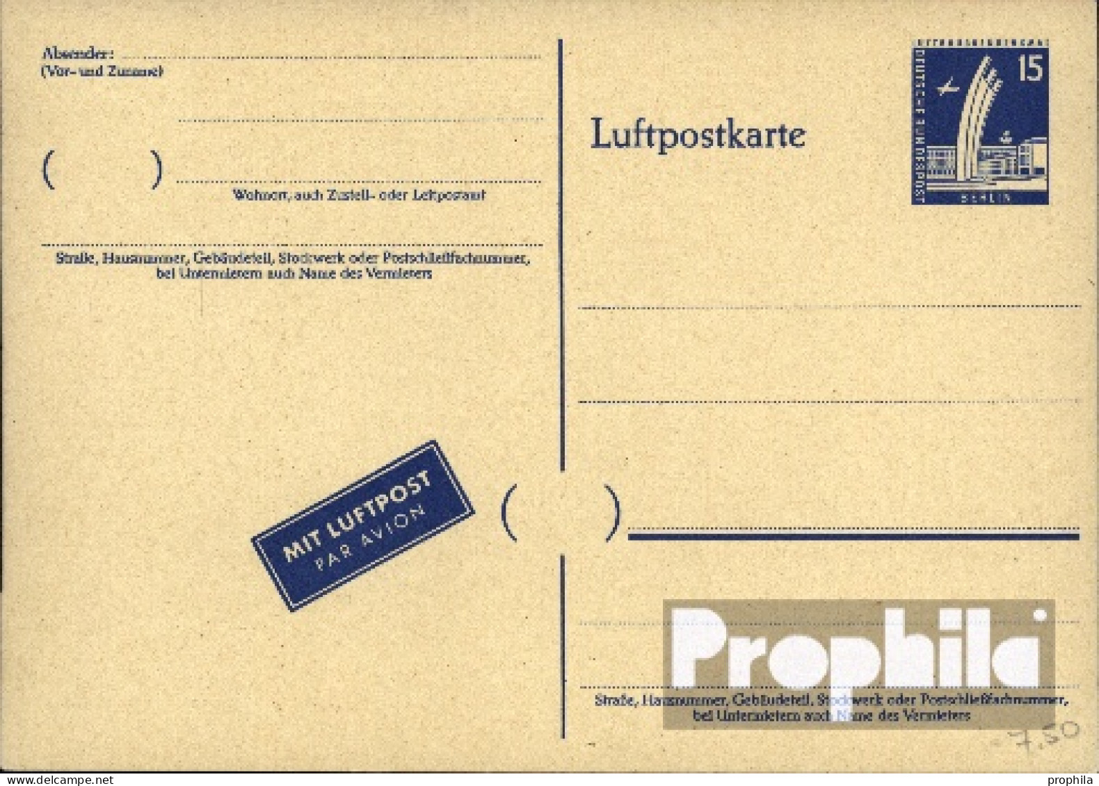 Berlin (West) P41a Amtliche Postkarte Gefälligkeitsgestempelt Gebraucht 1958 Berliner Bauten II - Sonstige & Ohne Zuordnung