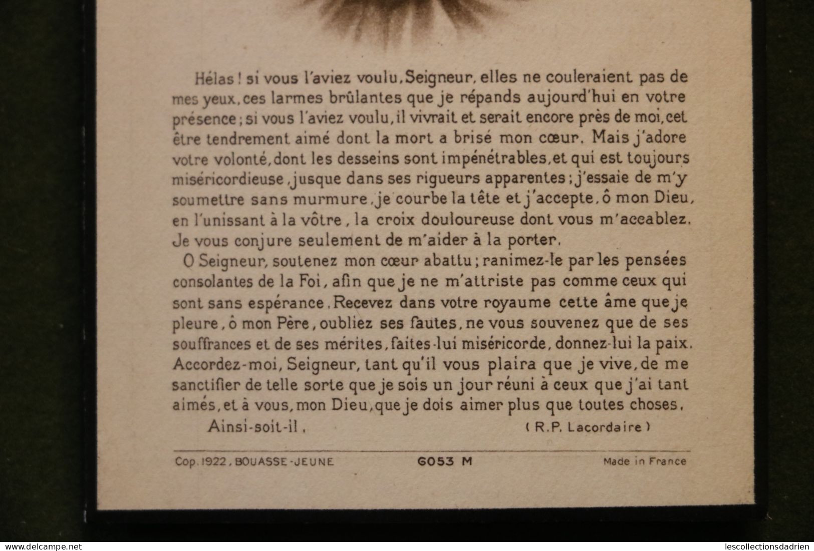 Image Mortuaire 1927 Monsieur Fossard  Valognes  -  Doodsprentje Bidprentje - Obituary Notices