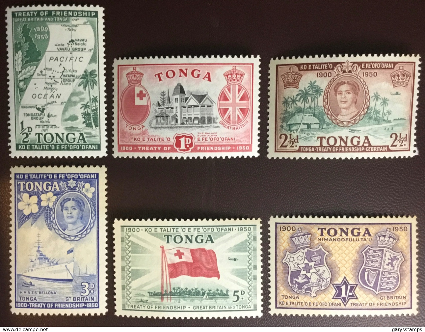 Tonga 1951 Treaty Of Friendship Set MNH - Tonga (...-1970)