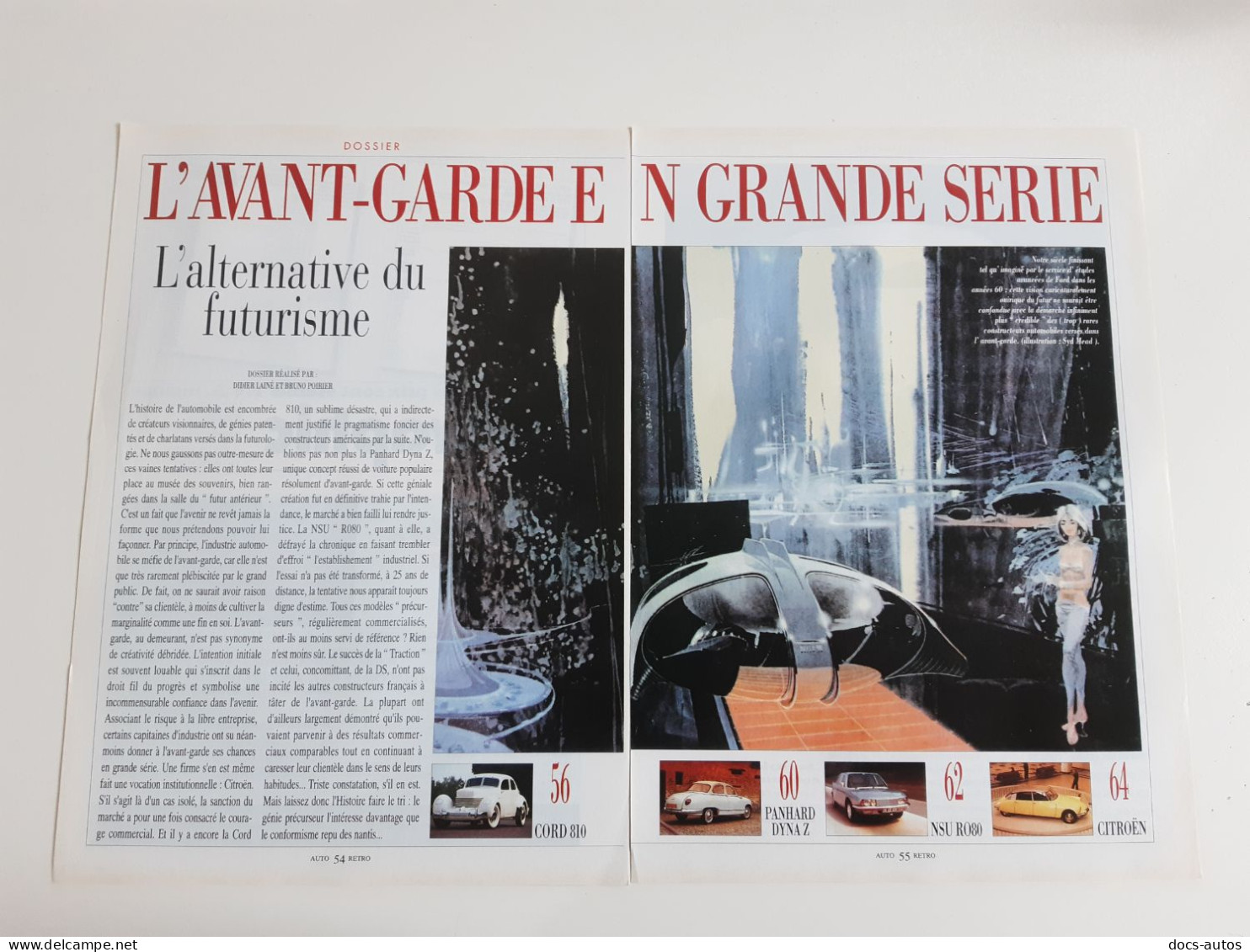 Coupure De Presse Automobile L'Avant Garde En Grande Série - Voitures