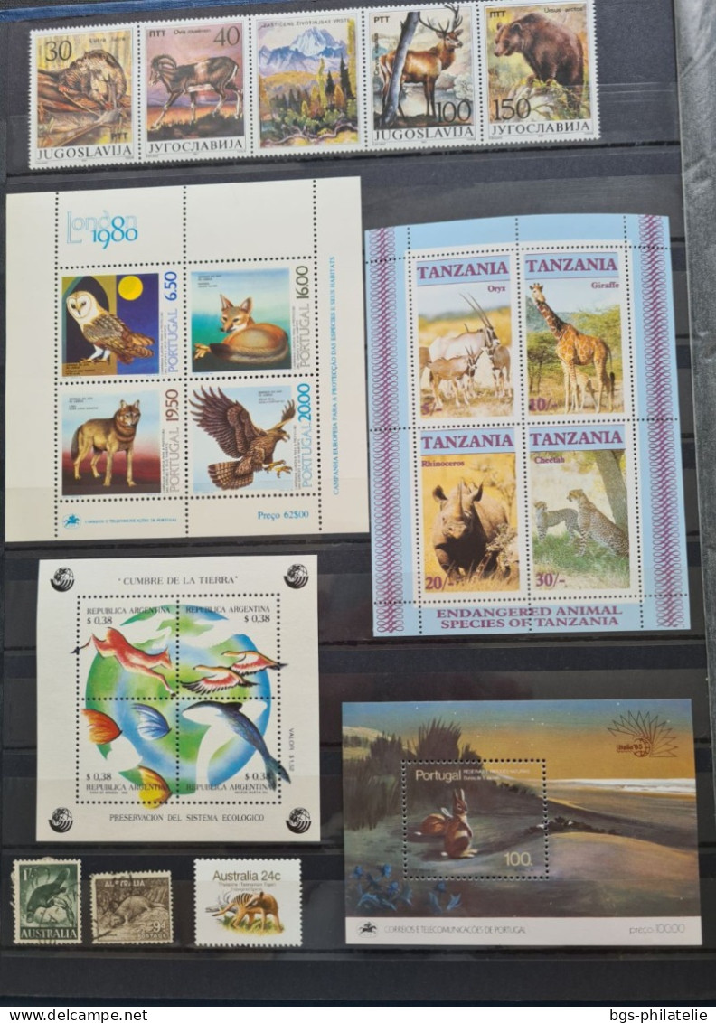 Collection De Timbres Sur Le Thème Des Animaux. - Collections (sans Albums)