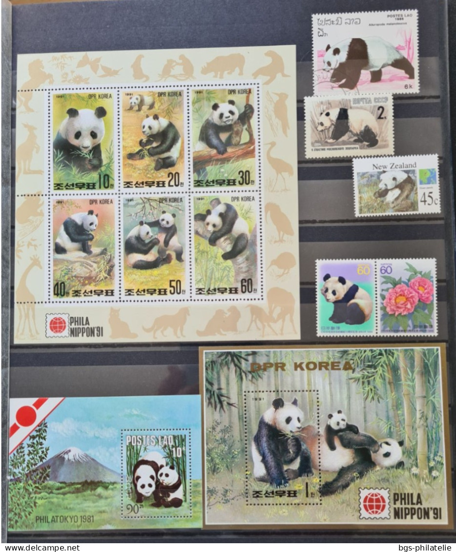 Collection de timbres sur le thème des Animaux.