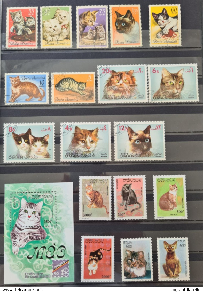 Collection de timbres sur le thème des Animaux.