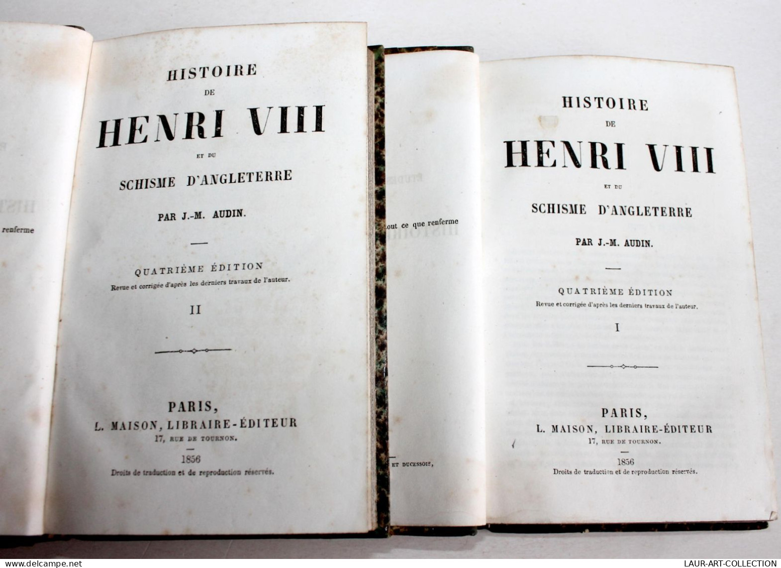 HISTOIRE DE HENRI VII & DU SCHISME D'ANGLETERRE De AUDIN 4e Ed 1856 COMPLET 2T/2 / ANCIEN LIVRE XIXe SIECLE (1803.189) - 1801-1900