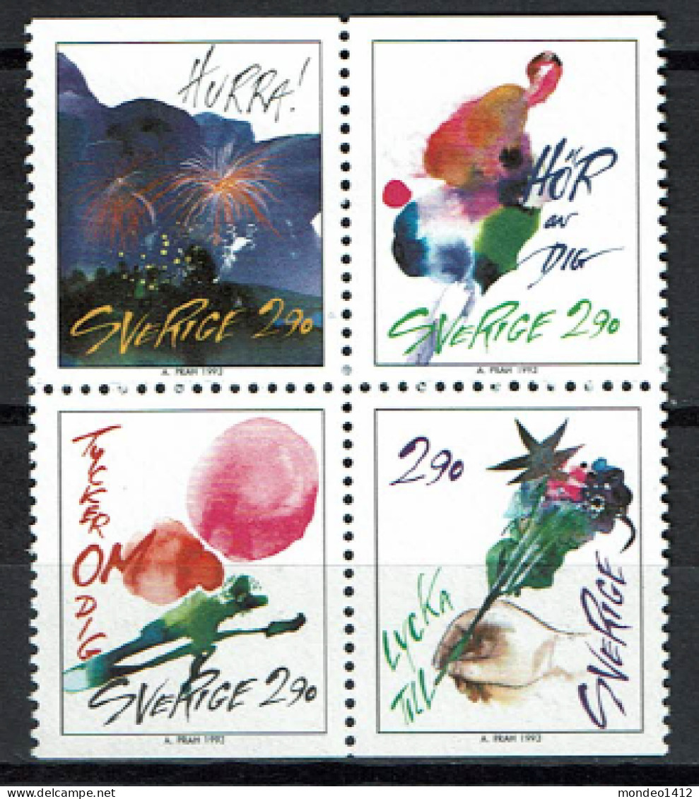 Sweden - 1993 - Yv 1767/70 - Timbres De Voeux, Greeting Stamps - MNH - Ongebruikt