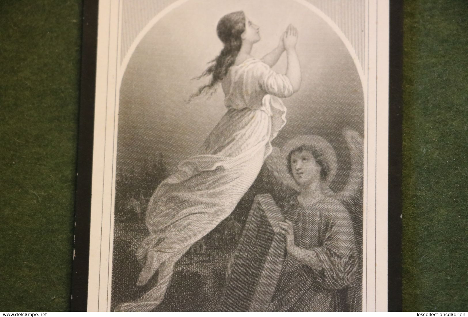 Image Mortuaire 1904 Madame Lettellier Née Goubert  -  Doodsprentje Bidprentje -  Ange Engel Angel - Obituary Notices