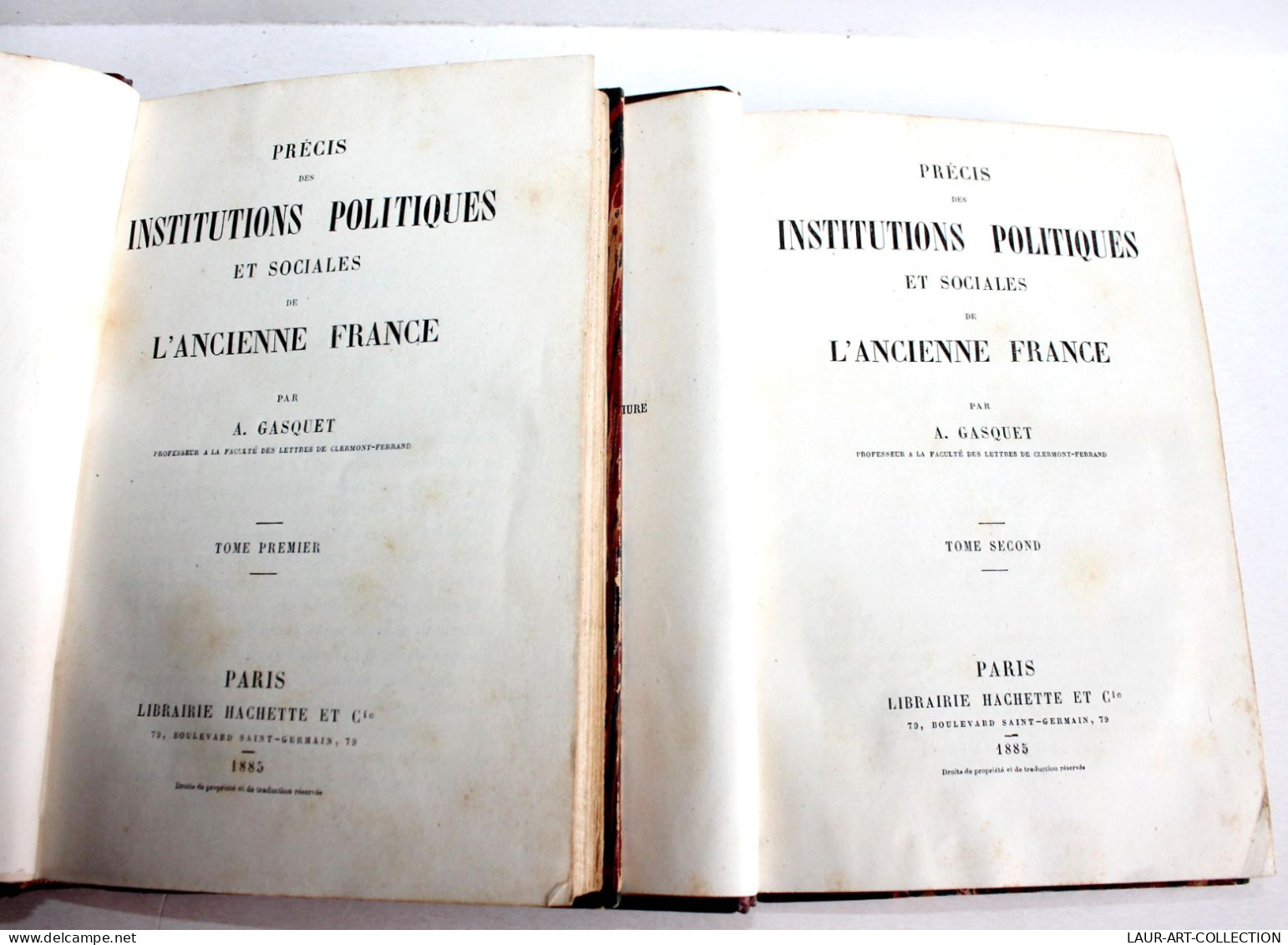 PRECIS DES INSTITUTIONS POLITIQUES, SOCIALES DE L'ANCIENNE FRANCE / GASQUET 1885 / ANCIEN LIVRE XIXe SIECLE (1803.190) - 1801-1900