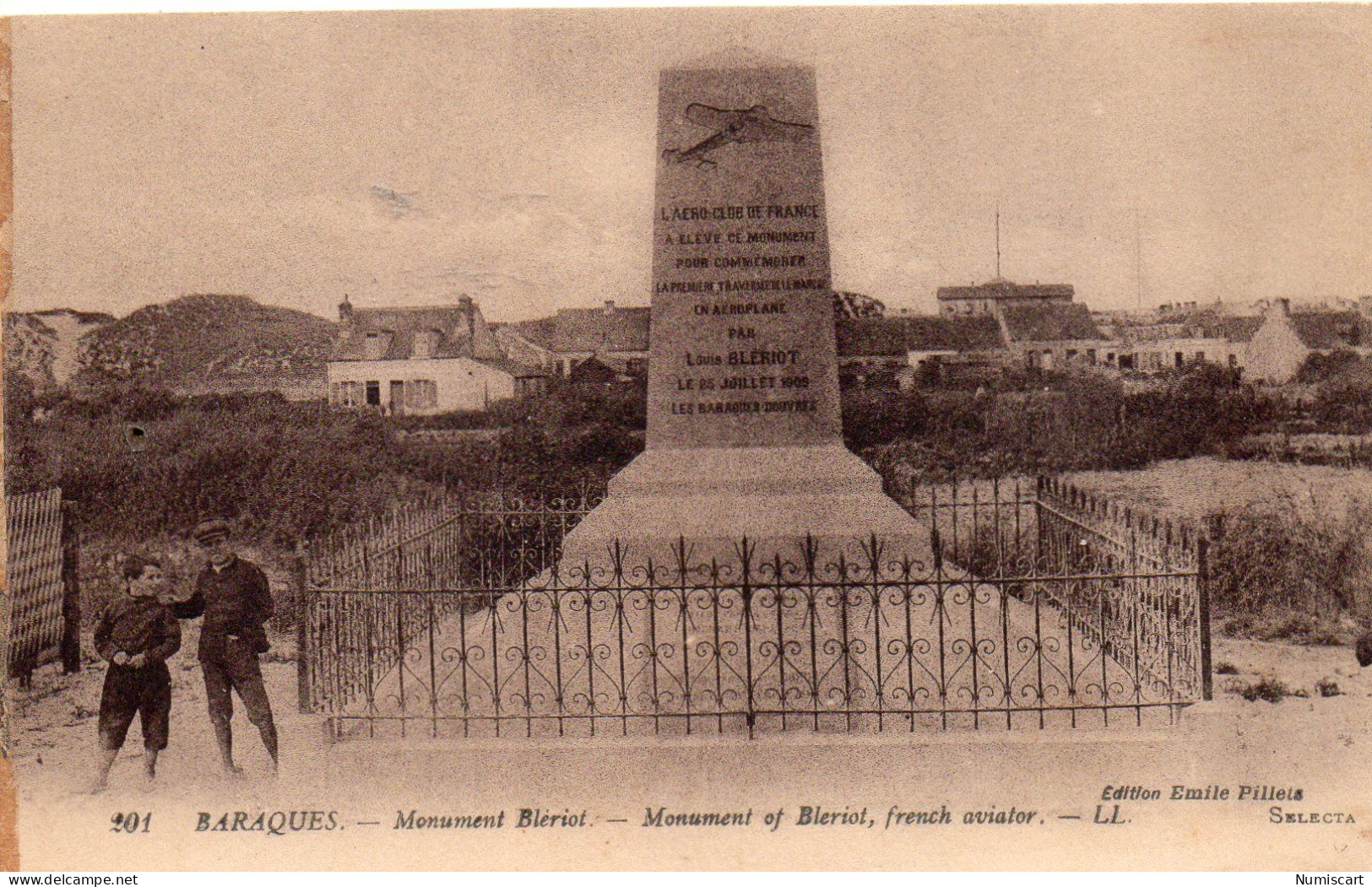 Aviateur Monument Blériot Avion Aviation Pionnier - Airmen, Fliers