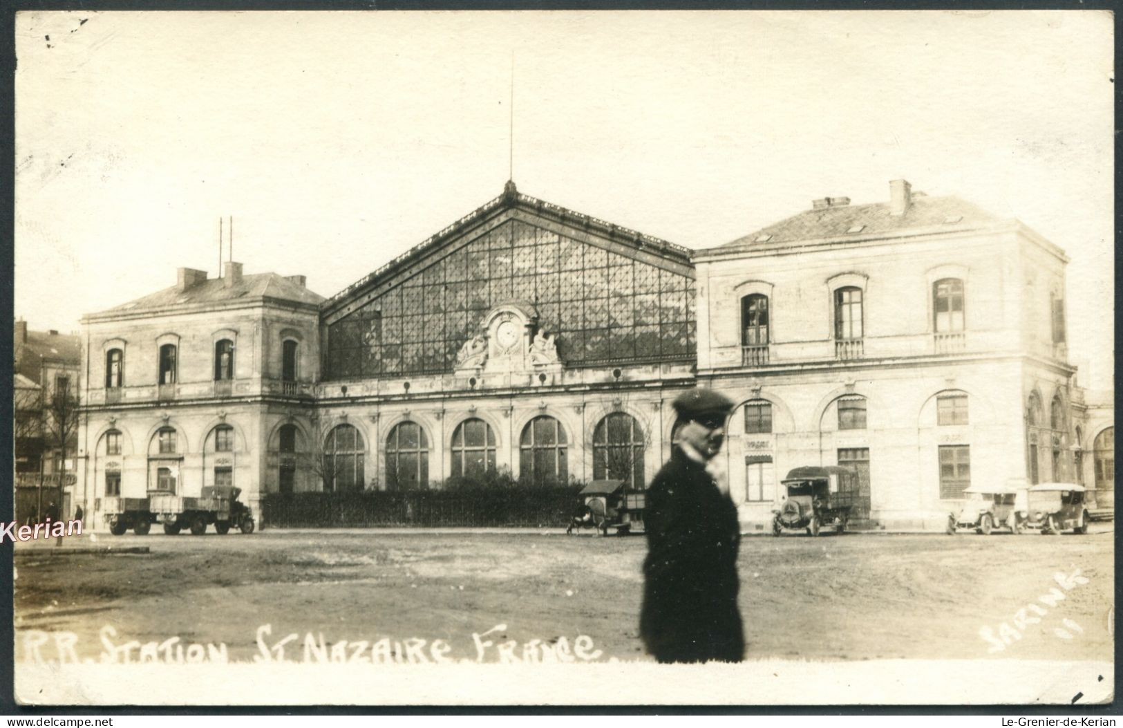 Carte/Photo Américaine - Saint-Nazaire - Rail Railway (R.R.) Station - Gare - Voir 2 Scans Larges Et Descriptif - Saint Nazaire