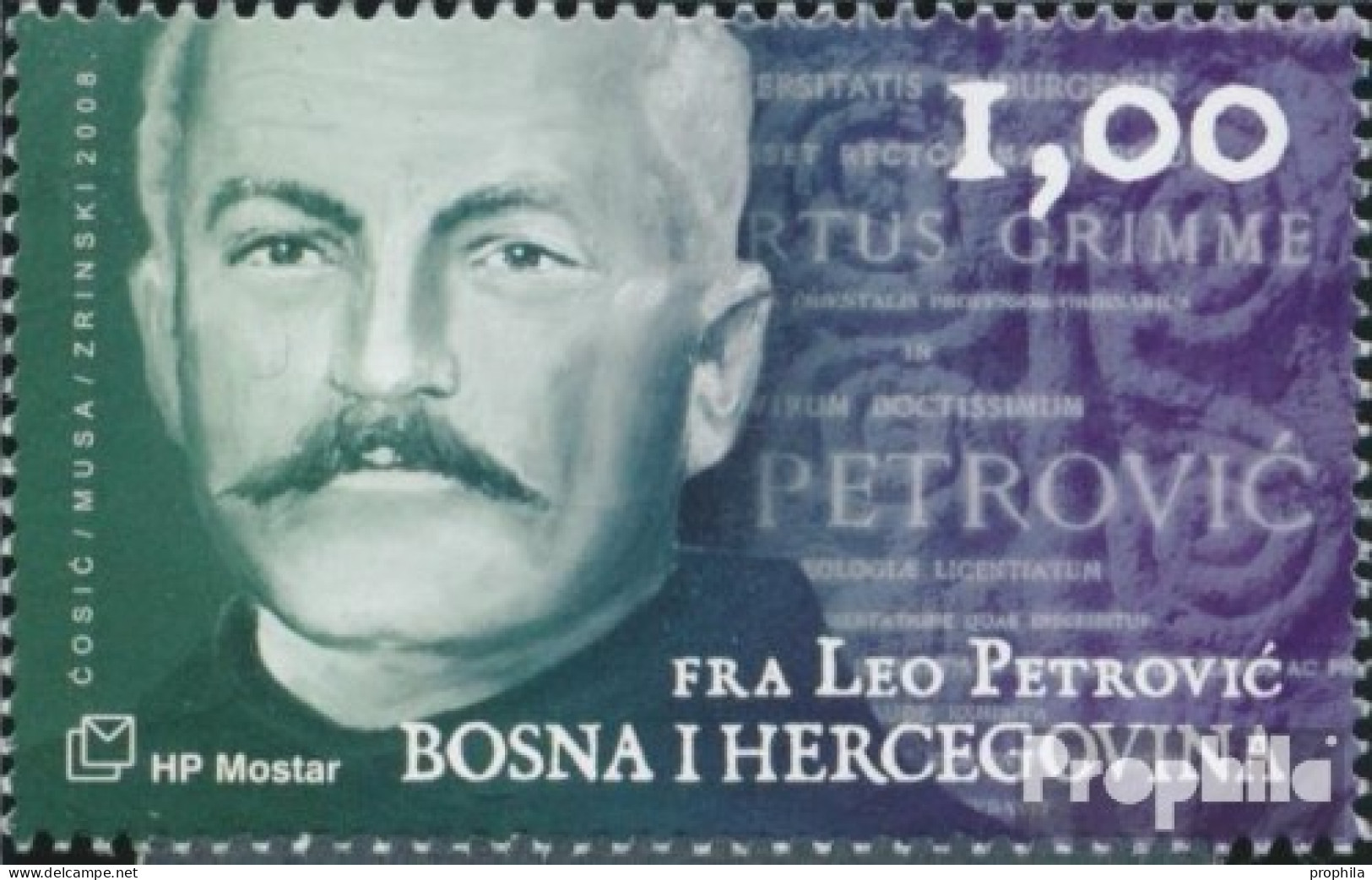 Bosnien - Kroat. Post Mostar 247 (kompl.Ausg.) Postfrisch 2008 Leo Petrovic - Bosnien-Herzegowina