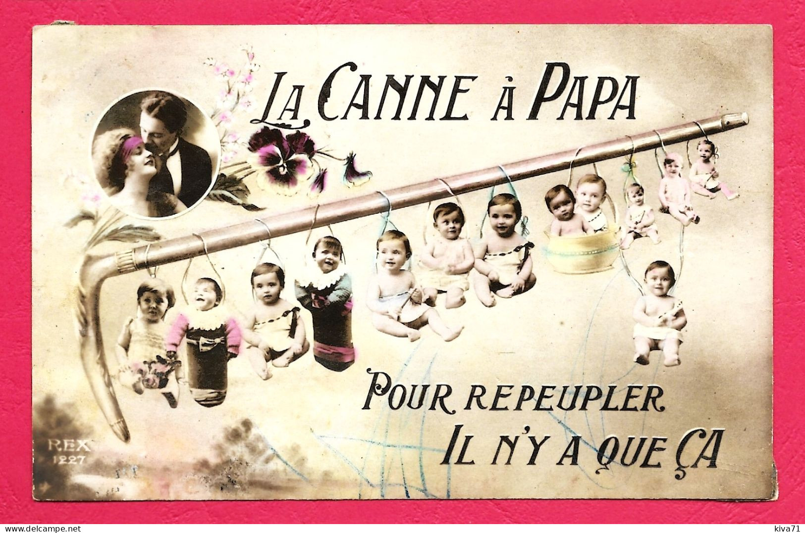 " La Canne à Papa  "       1922 - Tarjetas Humorísticas