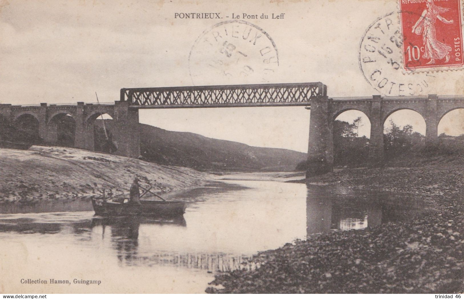 PONTRIEUX 22  ( LE PONT DU LEFF ) 1909 - Pontrieux