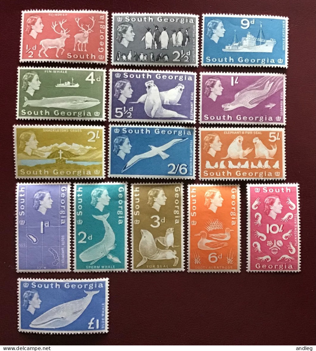 South Georgia, 1963, MVLH, Série Complète. - Autres - Afrique