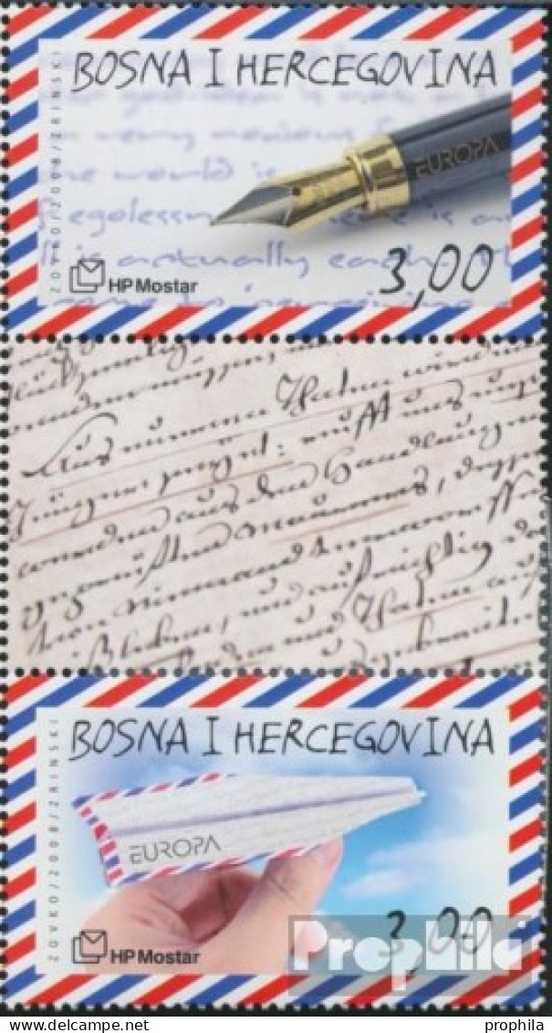 Bosnien - Kroat. Post Mostar 226-227 Dreierstreifen (kompl.Ausg.) Postfrisch 2008 Der Brief - Bosnien-Herzegowina