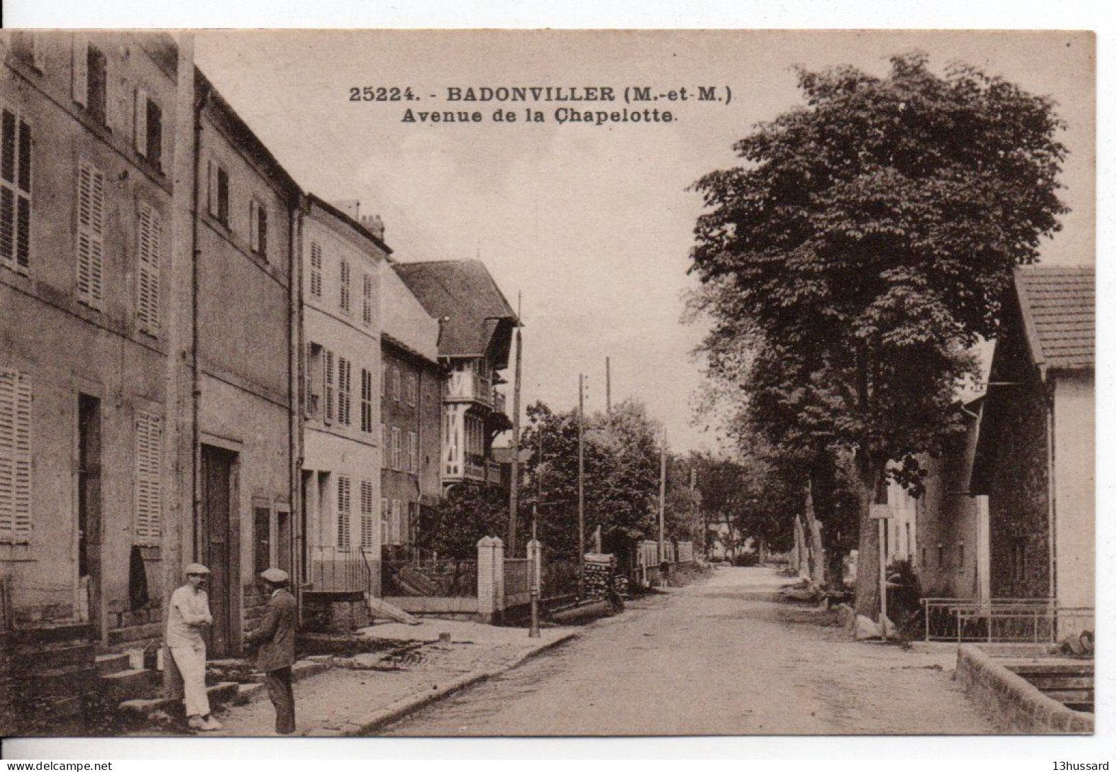 Carte Postale Ancienne Badonviller - Avenue De La Chapelotte - Otros & Sin Clasificación