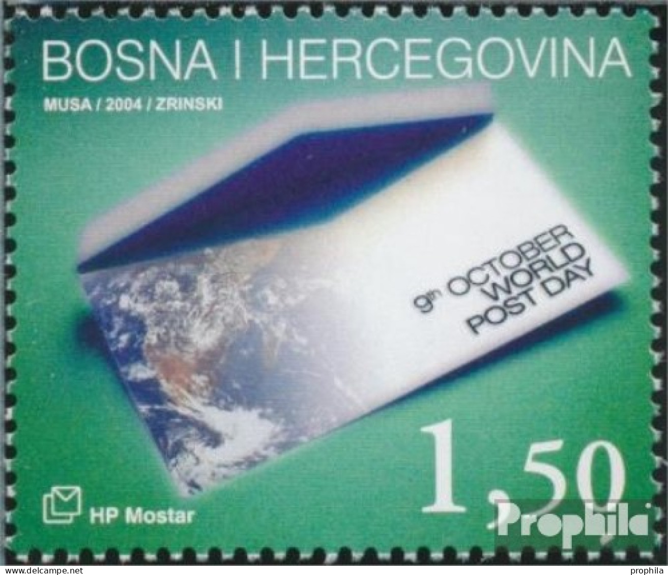 Bosnien - Kroat. Post Mostar 137 (kompl.Ausg.) Postfrisch 2004 Weltposttag - Bosnien-Herzegowina