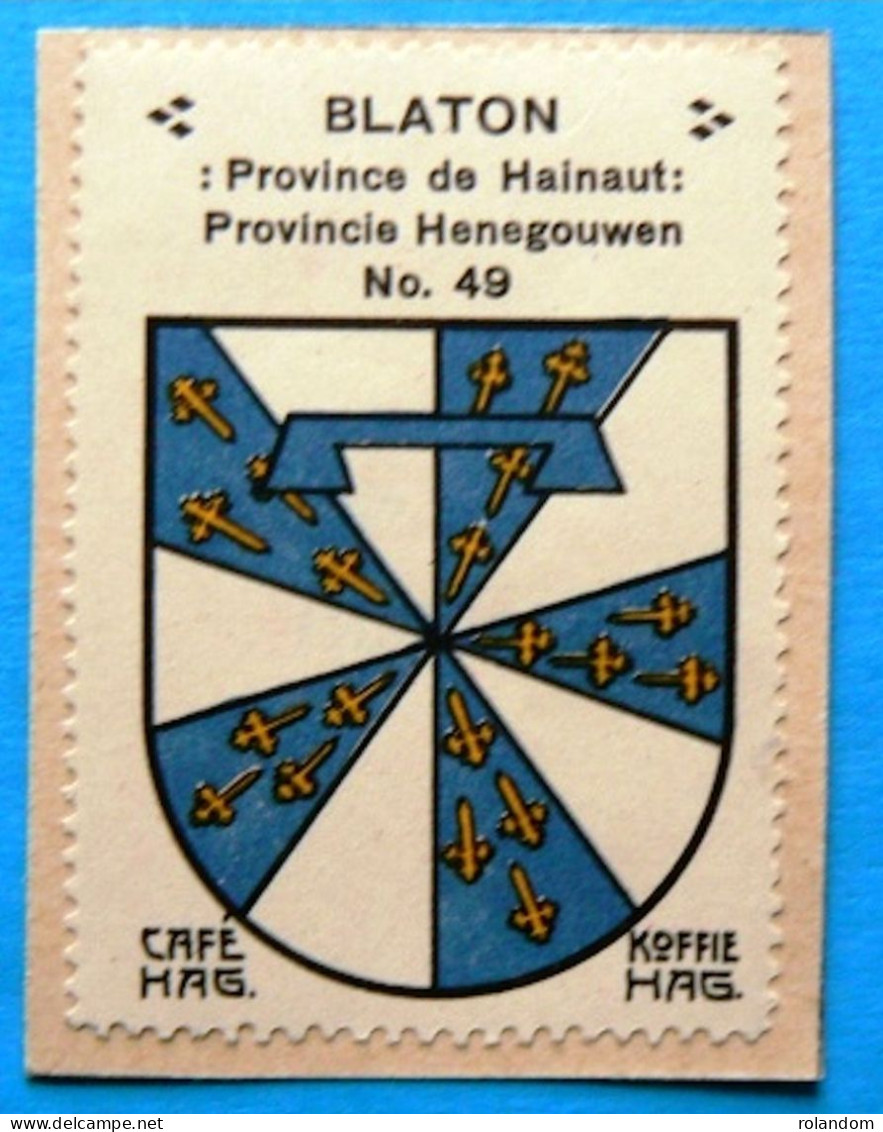 Hainaut N049 Blaton Bernissart Timbre Vignette 1930 Café Hag Armoiries Blason écu TBE - Thee & Koffie