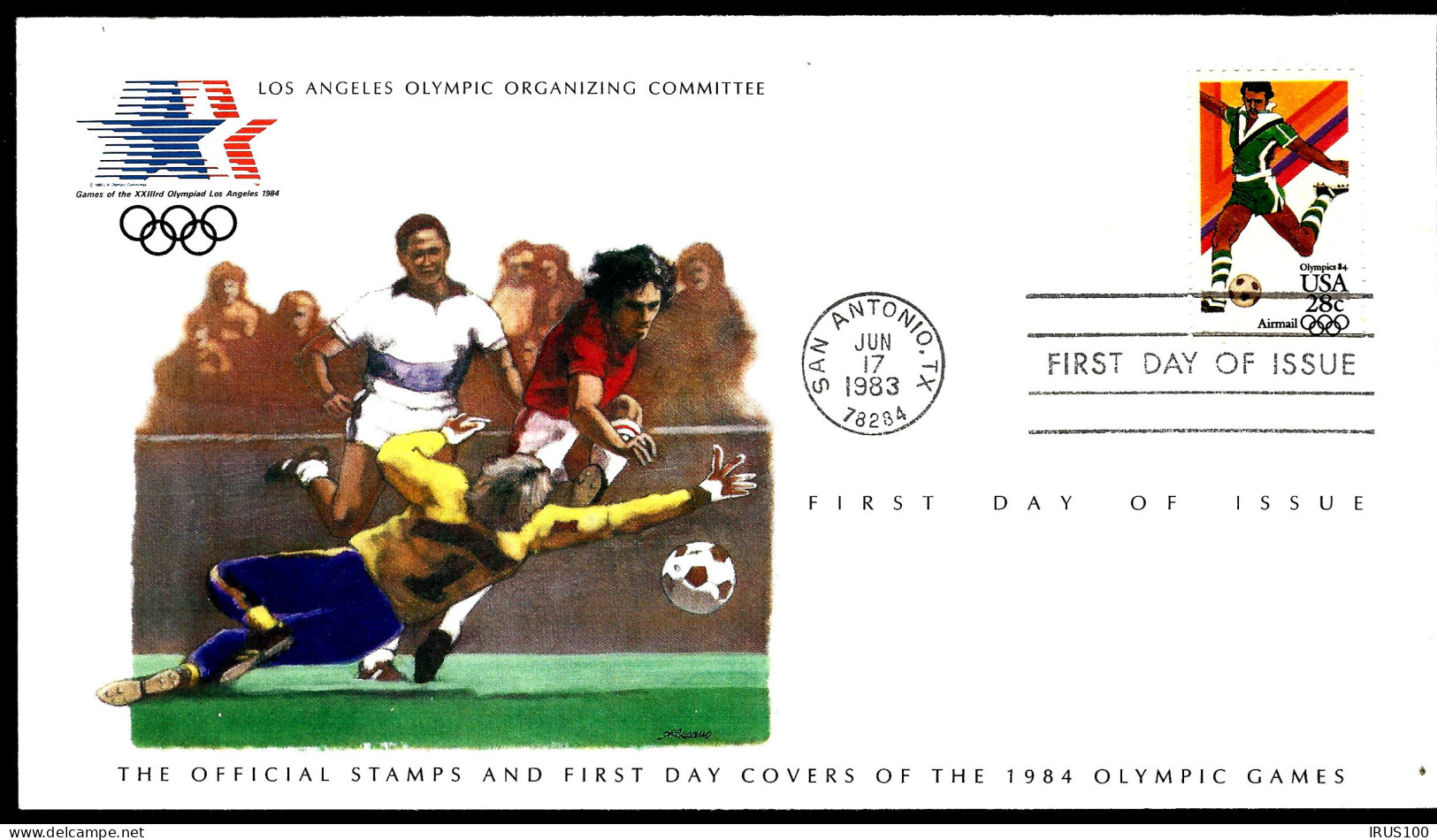 FOOTBALL - USA JEUX OLYMPIQUES LOS ANGELES - Storia Postale