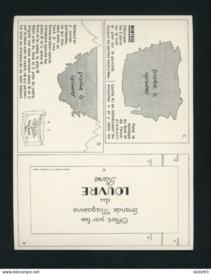 CHROMO Système Pop Up à Construire  Cartonné Découpage Grands Magasins Du Louvre Diorama Alsace - Other & Unclassified