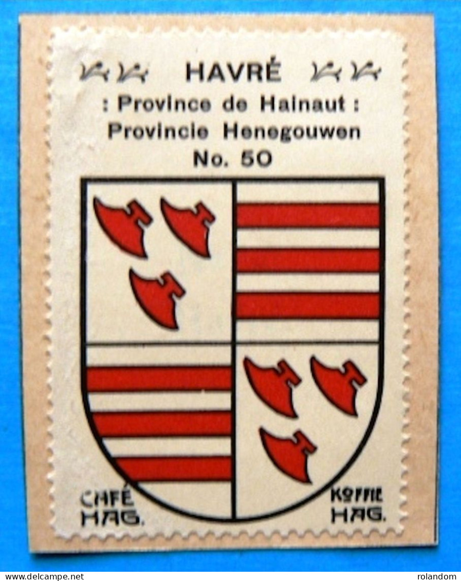 Hainaut N050 Havré Timbre Vignette 1930 Café Hag Armoiries Blason écu TBE - Thee & Koffie