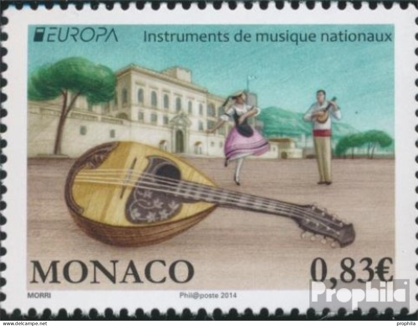 Monaco 3184 (kompl.Ausg.) Postfrisch 2014 Volksmusikinstrumente - Neufs