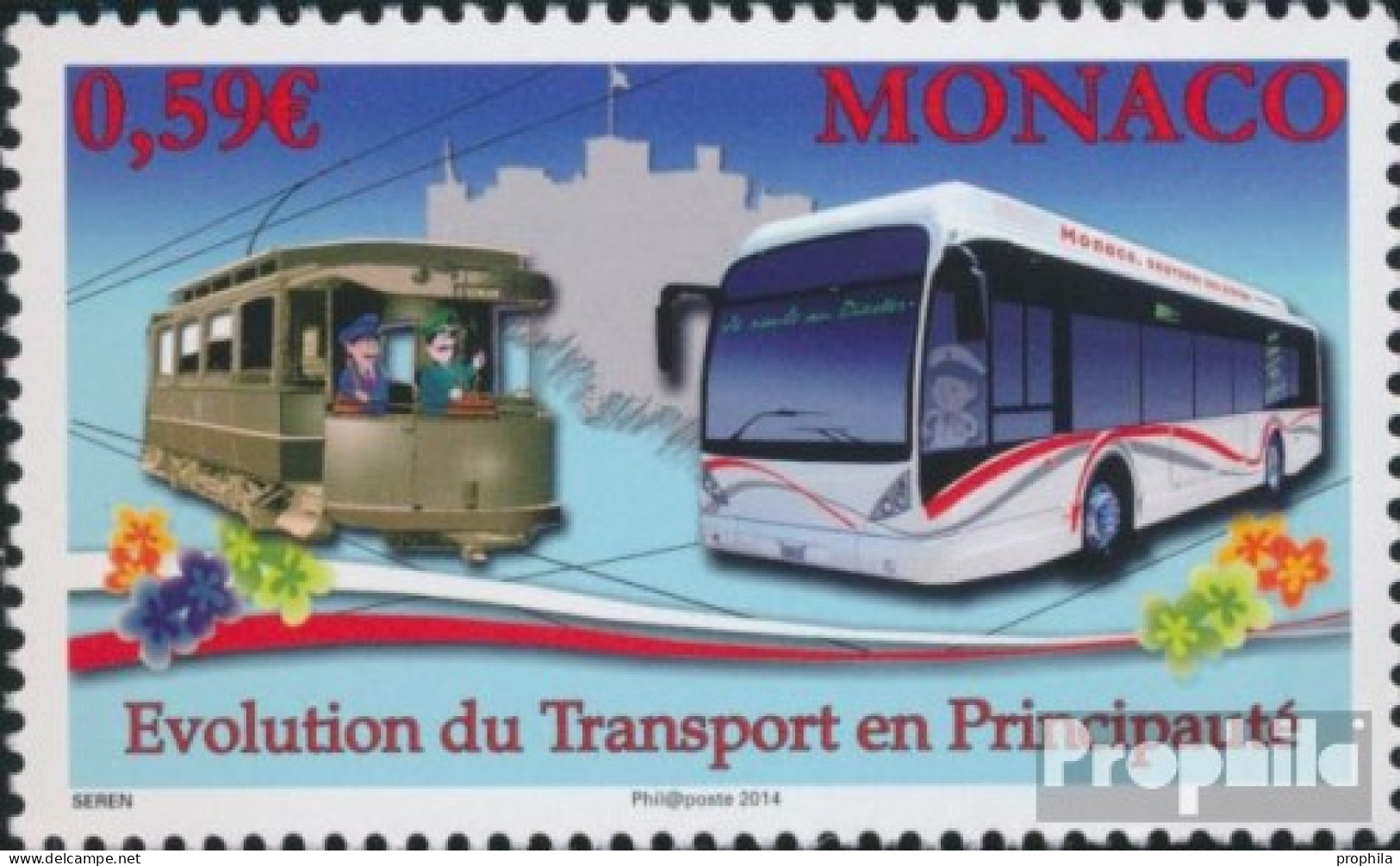 Monaco 3183 (kompl.Ausg.) Postfrisch 2014 Nahverkehr - Unused Stamps
