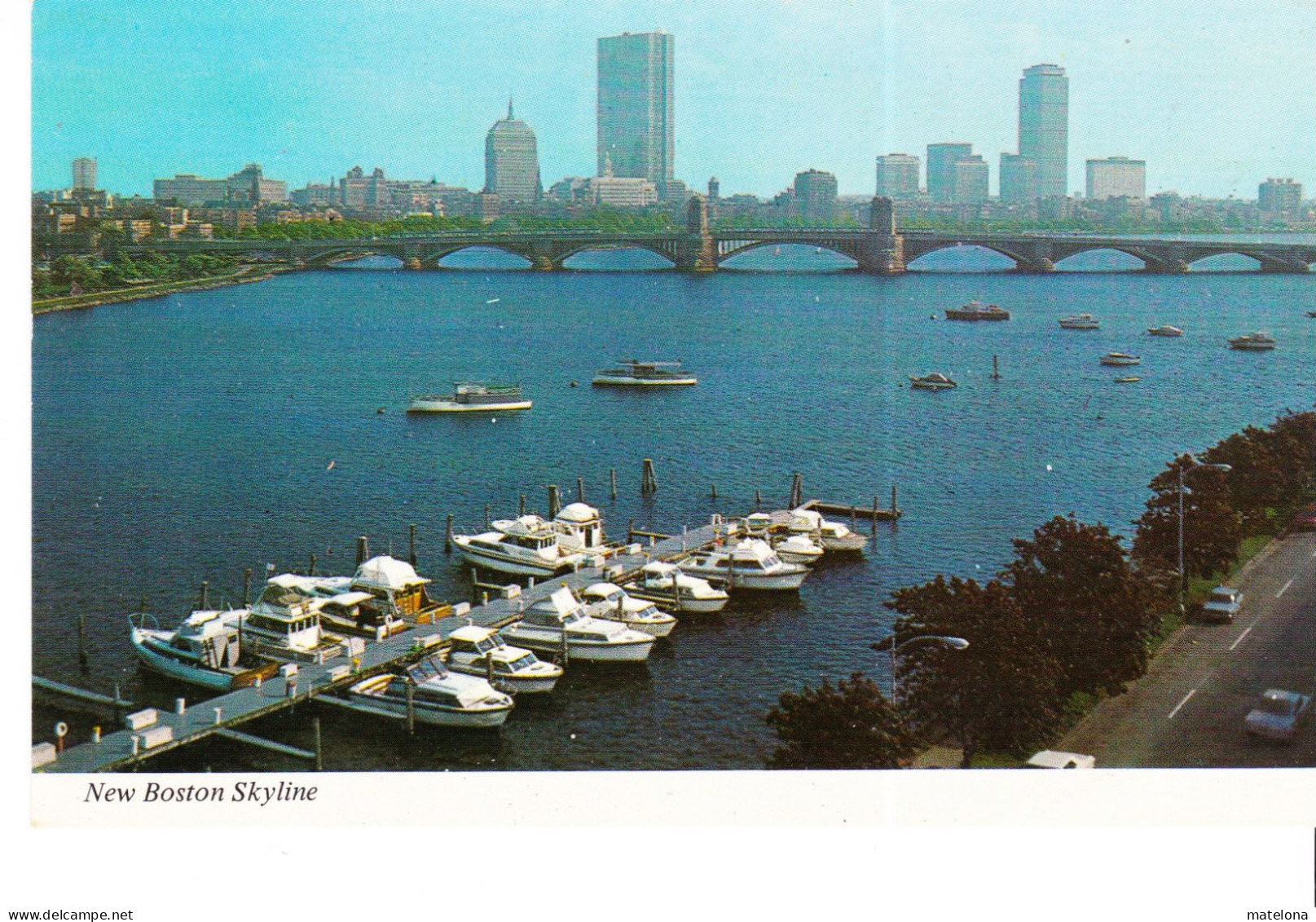 ETATS UNIS MA - MASSACHUSSETTS NEW BOSTON SKYLINE LONGFELLOW BRIDGE LOOKING ACROSS CHARLES RIVER FROM CAMBRIDGE - Boston