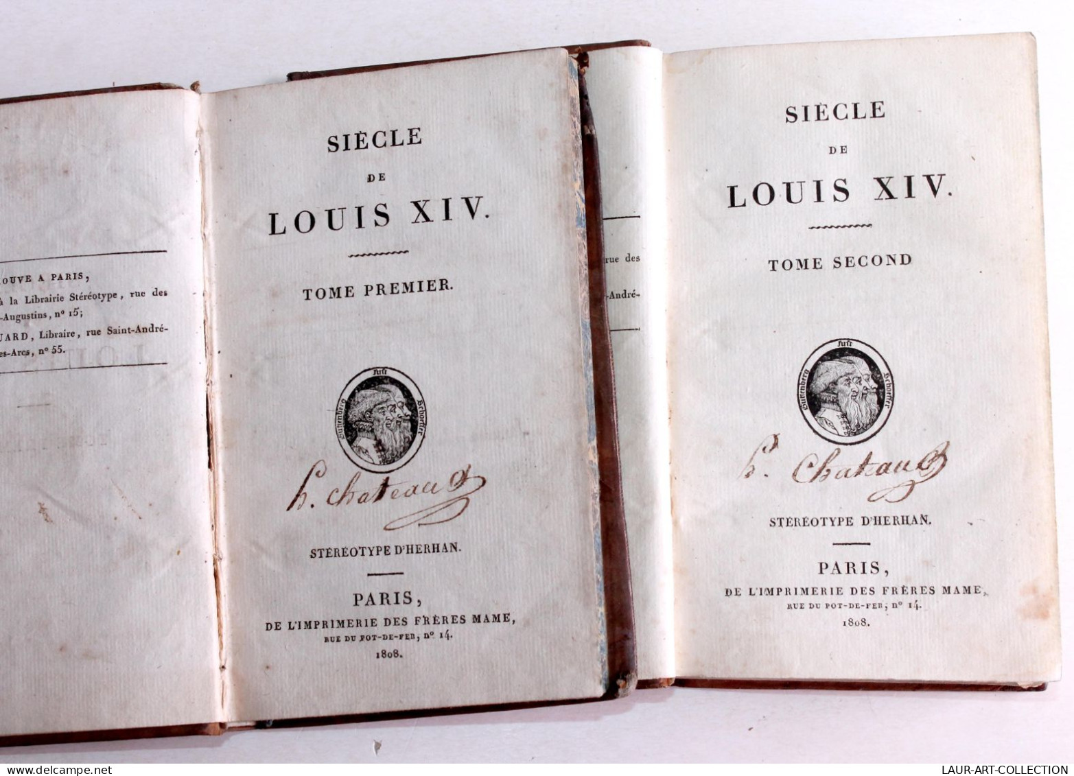 SIECLE DE LOUIS XIV STEREOTYPE D'HERHAN 1808 MAME COMPLET 2/2, EDITION ORIGINALE / ANCIEN LIVRE XIXe SIECLE (1803.194) - 1801-1900