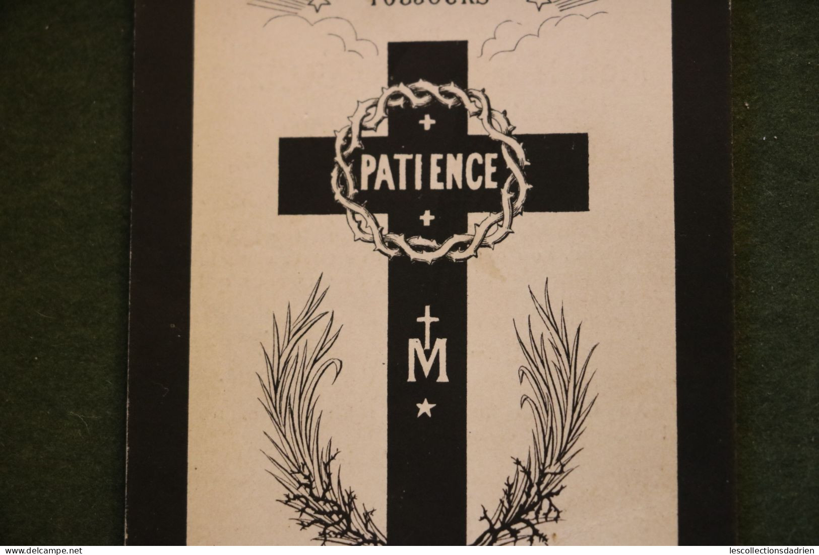Image Mortuaire 1911 Monsieur Paul Quillet  Alleaume -  Doodsprentje Bidprentje -  Croix Palmes Patience - Avvisi Di Necrologio