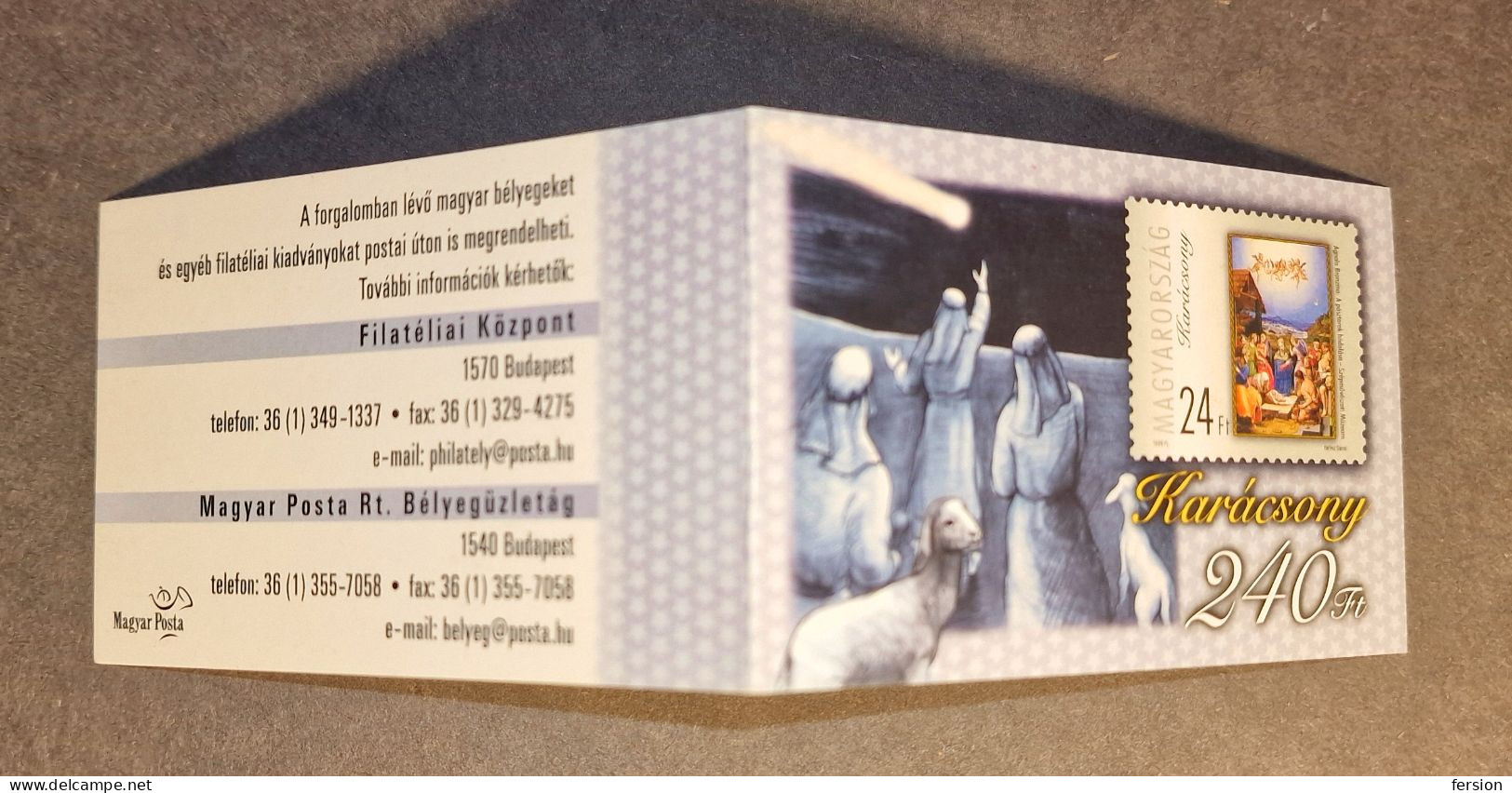 1999 Hungary CHRISTMAS Bethlehem BOOKLET 240 Ft Comet Three Kings Sheep Jesus Mary Agnolo Bronzino ITALY Renaissance - Booklets